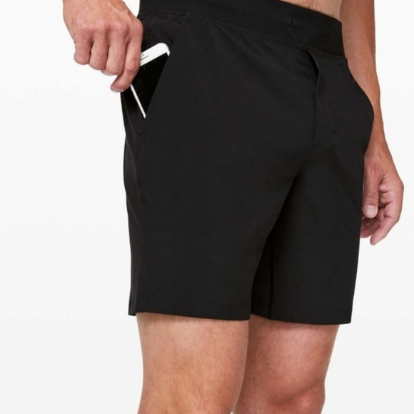Lululemon The Short in Black, size Medium Athleisure Running Gym Training - Picture 6 of 9
